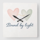 光に縛られて スクエア壁時計 (正面)