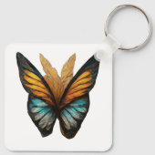 光に蝶の羽の模様 キーホルダー (裏面)