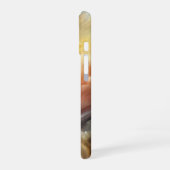 光のささやき ゴールデン アブストラクト クラウド フロー iPhone 16ケース (左側面)