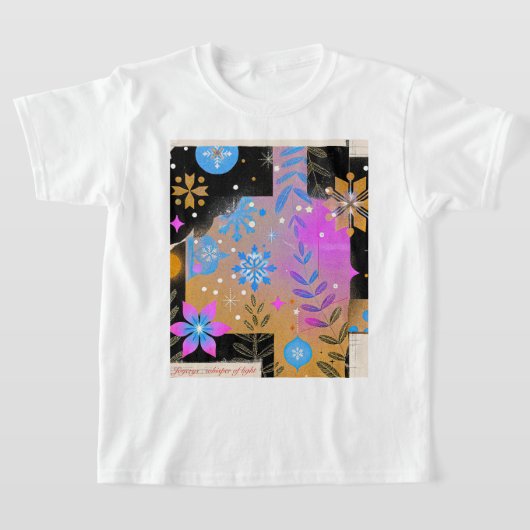 光のささやき - 輝く夢のキッズTシャツ Tシャツ (レイダウン)
