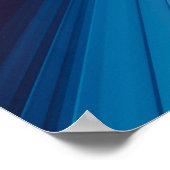 光のエレガントアートワークの青い線 |ポスター ポスター (角)