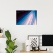 光のエレガントアートワークの青い線 |ポスター ポスター (ホームオフィス)