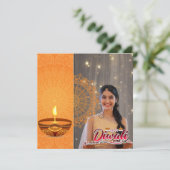 光のカスタムフォトカードのフェスティバルハッピーディワリ シーズンカード (スタンド正面)