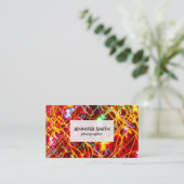 光のカラフル軌跡 名刺 (スタンド正面)