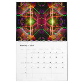 光のカ絵画レンダー カレンダー (2月 2027)