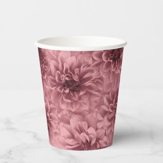 光のクラスターMauve Dahlias 紙コップ (正面)