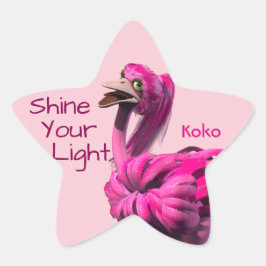 光のステッカーを輝かせる 星シール
