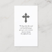 光のセレニティ祈りの言葉カードに入る 名刺 (裏面)