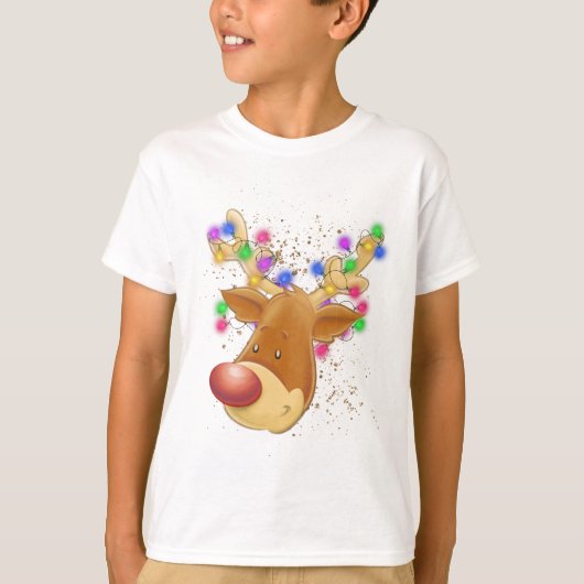 光のトナカイTシャツ Tシャツ (正面)