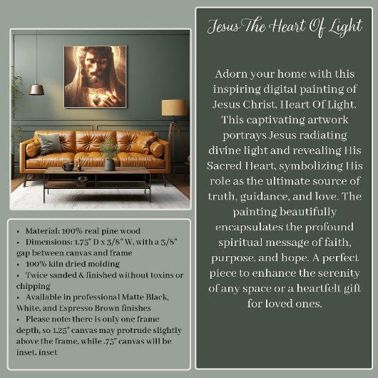 光のハート キャンバスプリント