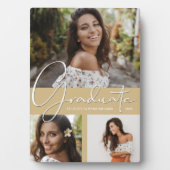 光のプラーク上の卒業写真コラージュ フォトプラーク (正面)