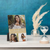 光のプラーク上の卒業写真コラージュ フォトプラーク (側面)