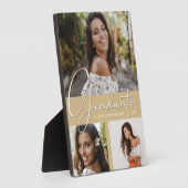 光のプラーク上の卒業写真コラージュ フォトプラーク (側面)