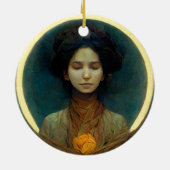 光のリングや輪2ファンタジーSci-fi セラミックオーナメント (裏面)