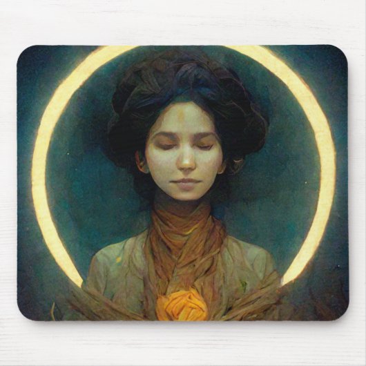 光のリングや輪2ファンタジーSci-fi マウスパッド (正面)