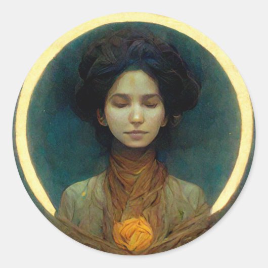 光のリングや輪2ファンタジーSci-fi ラウンドシール (正面)