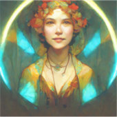 光の中でアールヌーボーファンタジー シール (正面)