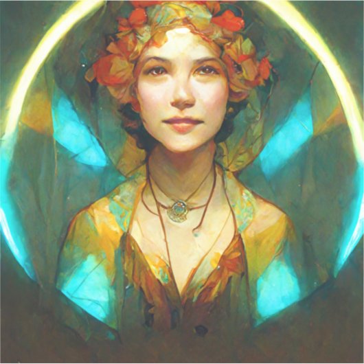 光の中でアールヌーボーファンタジー シール (正面)