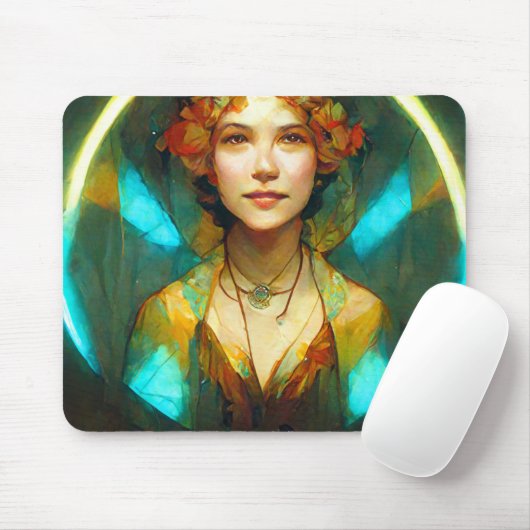 光の中でアールヌーボーファンタジー マウスパッド (マウス)