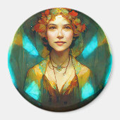 光の中でアールヌーボーファンタジー マグネット (正面)