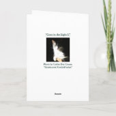 「光の中のココ」グリーティングカード カード (裏面)