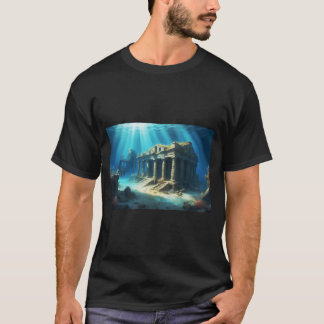 光の中の古い水中遺跡 Tシャツ