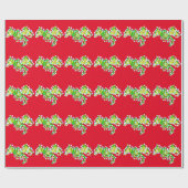 光の中の可愛い包まれたクリスマスドラゴン ラッピングペーパー (フラット)