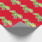 光の中の可愛い包まれたクリスマスドラゴン ラッピングペーパー (角)