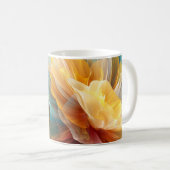 光の中の幽かな花びらの輝く開花 コーヒーマグカップ (正面右)