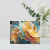 光の中の幽かな花びらの輝く開花 ポストカード (スタンド正面)