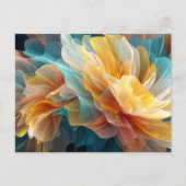 光の中の幽かな花びらの輝く開花 ポストカード (正面)