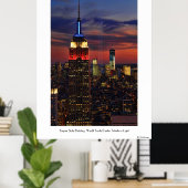 光の中の献上品World Trade Cntr ESB #1 ポスター (ホームオフィス)