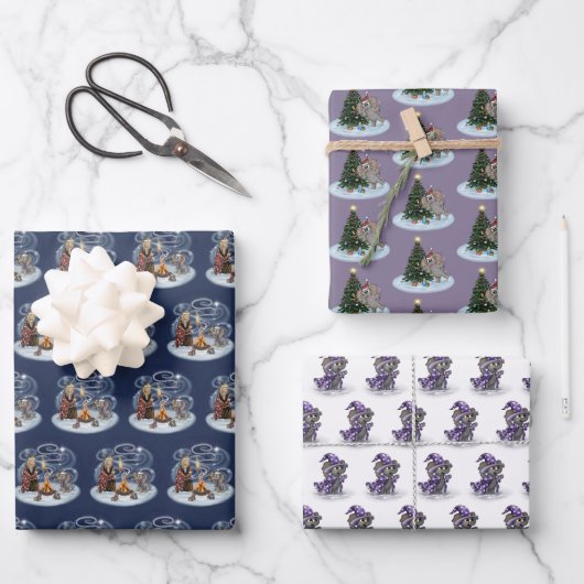 光の中の金属岩礁ラッピング紙シート ラッピングペーパーシート (正面)