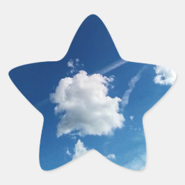 光の中の雲 星シール