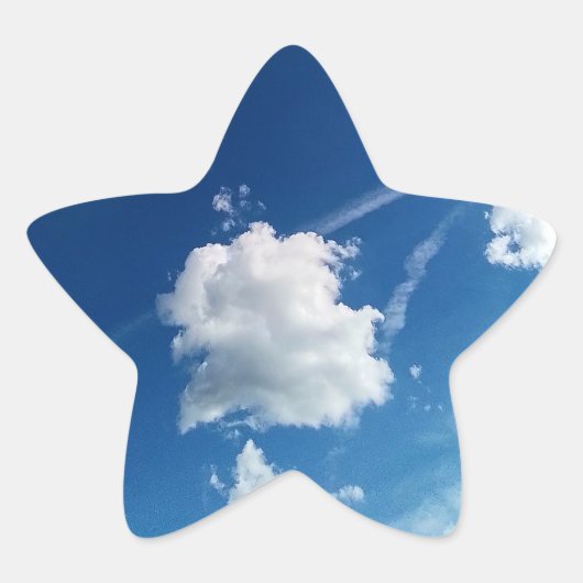 光の中の雲 星シール (正面)