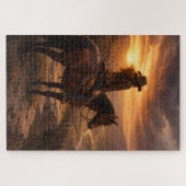 光の中の騎手 | 馬のアート | パズル (横)