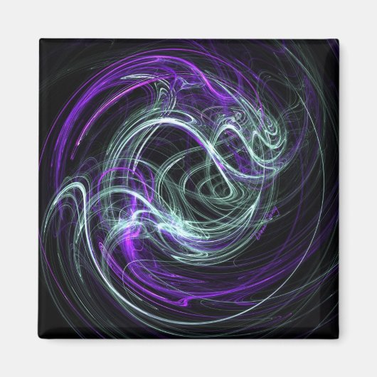 光の内側 – 紫と藍の渦巻き マグネット (正面)