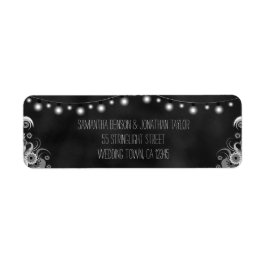 光の列Chalkboardの小さ結婚いラベル ラベル