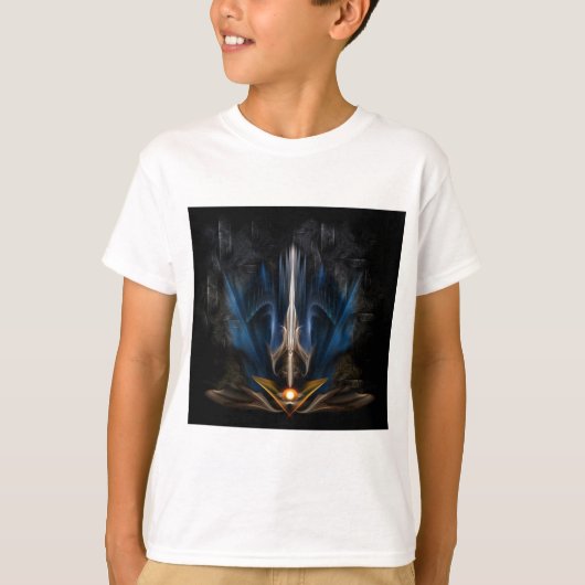 光の剣 フラクタルアート Tシャツ (正面)