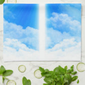 光の十字架イエスキリストカスタマイズ可能なクリスチャン キッチンタオル (折り畳み)