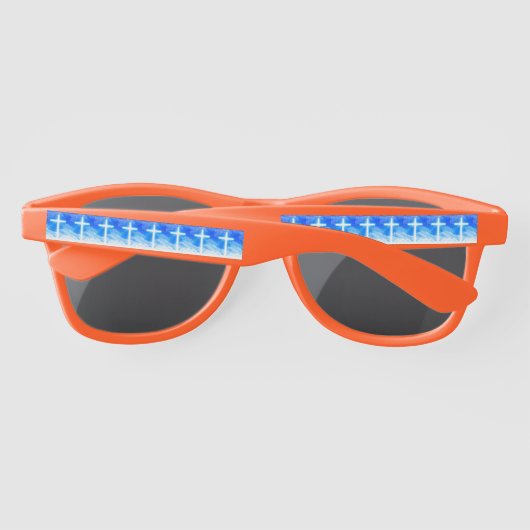 光の十字架イエスキリストカスタマイズ可能なクリスチャン サングラス (裏面)