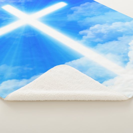 光の十字架イエスキリストカスタマイズ可能なクリスチャン シェルパブランケット (3/4)