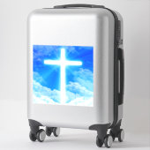 光の十字架イエスキリストカスタマイズ可能なクリスチャン シール (スーツケース)