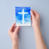光の十字架イエスキリストカスタマイズ可能なクリスチャン チラシ (手)