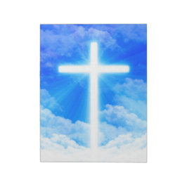 光の十字架イエスキリストカスタマイズ可能なクリスチャン ノートパッド