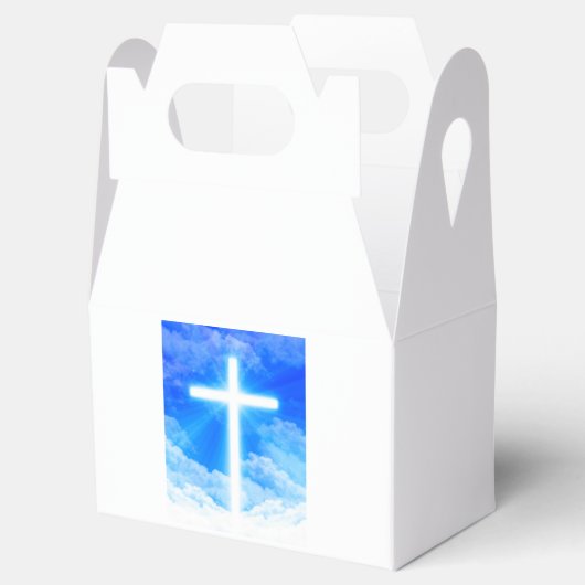 光の十字架イエスキリストカスタマイズ可能なクリスチャン フェイバーボックス (オープン)