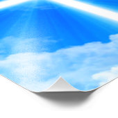 光の十字架イエスキリストカスタマイズ可能なクリスチャン フォトプリント (角)