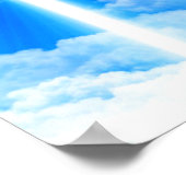 光の十字架イエスキリストカスタマイズ可能なクリスチャン ポスター (角)