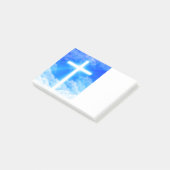 光の十字架イエスキリストカスタマイズ可能なクリスチャン ポストイット (アングル)