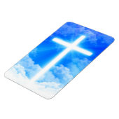 光の十字架イエスキリストカスタマイズ可能なクリスチャン マグネット (左側)